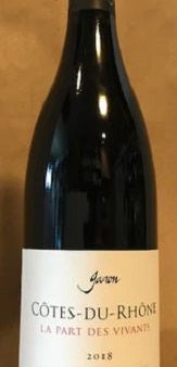 Domaine Garon  La Part des Vivants  Cotes du Rhone 2019 Discount