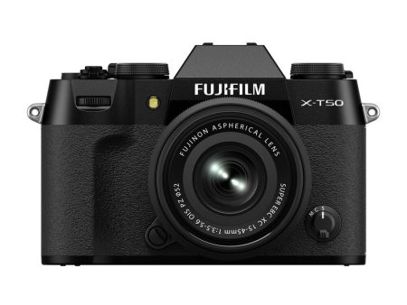 FUJIFILM X-T50 Mirrorless Camera with 15-45mm f 3.5-5.6 Lens (Black) Supply