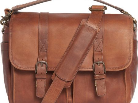 ONA Brixton Camera Laptop Messenger Bag (Leather, Antique Cognac) For Discount