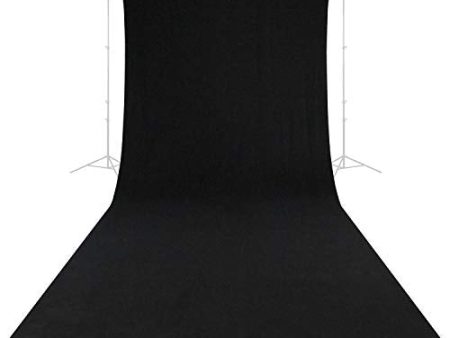 Westcott Wrinkle-Resistant Polyester Backdrop (Rich Black, 9 x 20 ) For Discount