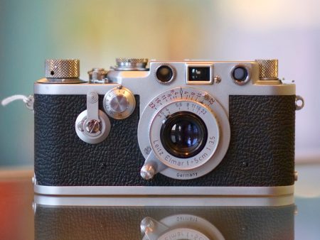 Leica IIIf (red dial) with 5cm f3.5 Elmar For Cheap