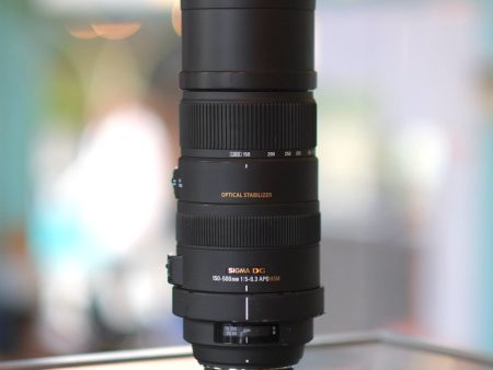 Sigma DG 150-500mm f5-6.3 APO HSM OS for Nikon F For Sale